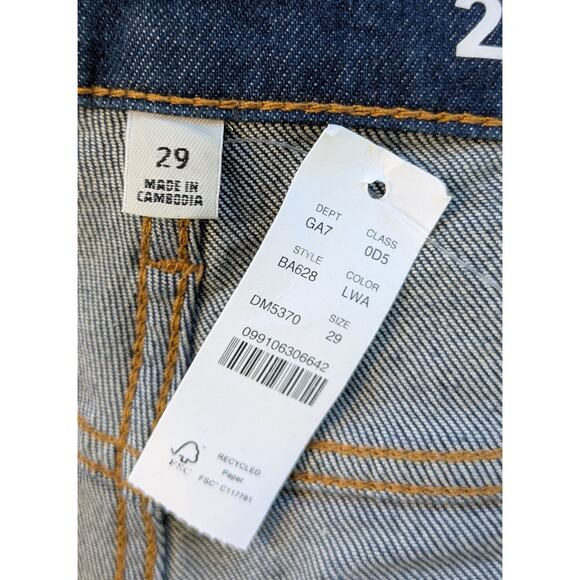 New J. Crew 9" Billie Demi-Boot Jeans Size 29 (8) Blue Crop Mid Rise Raw Hem - Picture 8 of 12